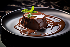 融化的巧克力美食巧克力酱摄影图