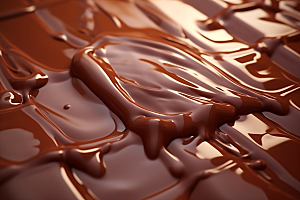 融化的巧克力可可香浓摄影图