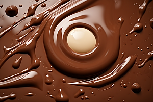 融化的巧克力零食美味摄影图