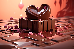 融化的巧克力可可美味摄影图