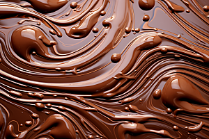 融化的巧克力丝滑香浓摄影图