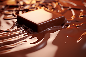 融化的巧克力巧克力酱零食摄影图