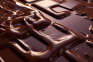 融化的巧克力美食高清摄影图