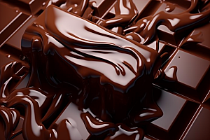 融化的巧克力丝滑高清摄影图