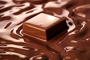 融化的巧克力甜蜜零食摄影图