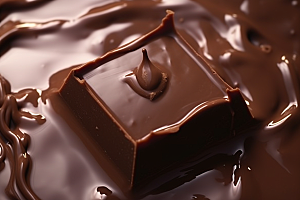 融化的巧克力高清美食摄影图