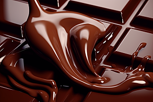 融化的巧克力美食甜蜜摄影图