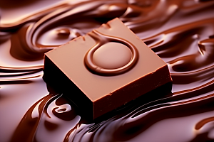 融化的巧克力可可美食摄影图