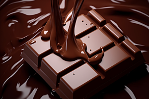 融化的巧克力可可高清摄影图