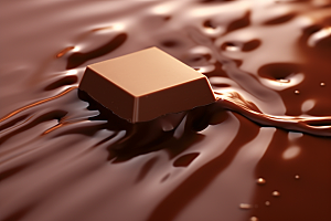 融化的巧克力零食高清摄影图