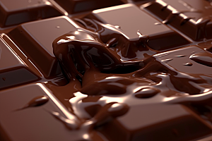 融化的巧克力巧克力酱香浓摄影图