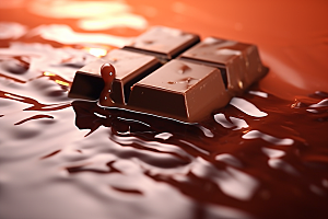 融化的巧克力零食甜蜜摄影图