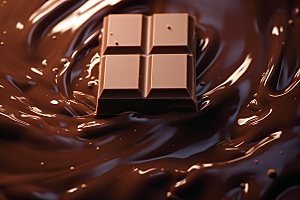 融化的巧克力巧克力酱高清摄影图