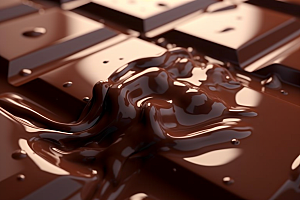 融化的巧克力美味美食摄影图