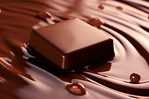 融化的巧克力高清丝滑摄影图