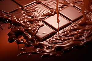 融化的巧克力甜品甜蜜摄影图