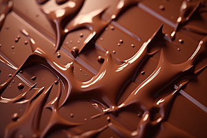 融化的巧克力香浓巧克力酱摄影图