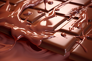 融化的巧克力巧克力酱可可摄影图