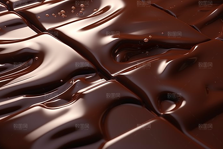 融化的巧克力零食巧克力酱摄影图