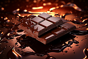融化的巧克力可可美食摄影图