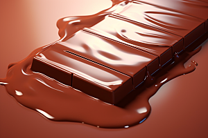 融化的巧克力巧克力酱零食摄影图