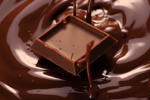 融化的巧克力巧克力酱可可摄影图