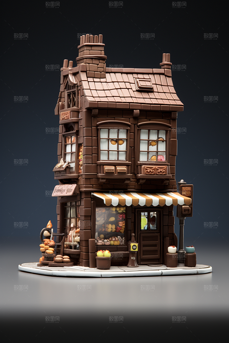 巧克力建筑艺术品微缩建筑素材