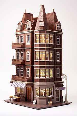 巧克力建筑可可艺术品素材