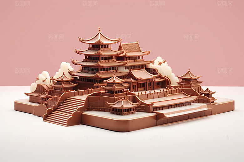 巧克力建筑高清艺术品素材