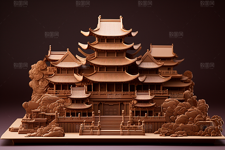 巧克力建筑可可艺术品素材