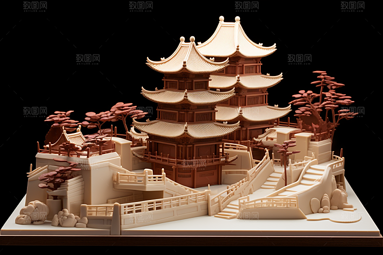 巧克力建筑高清美味素材