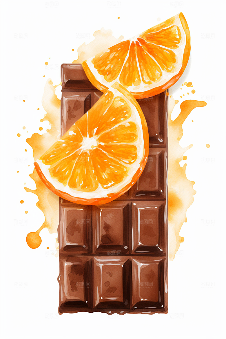 水果巧克力美味美食插画