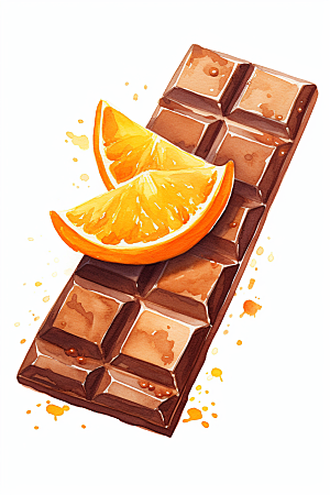 水果巧克力高清甜食插画