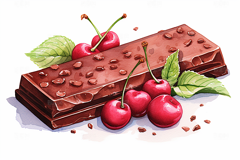 水果巧克力零食美味插画