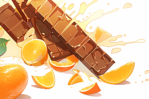 水果巧克力甜品甜食插画