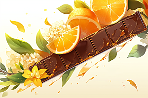 水果巧克力甜品高清插画
