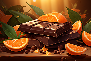 水果巧克力美食美味插画