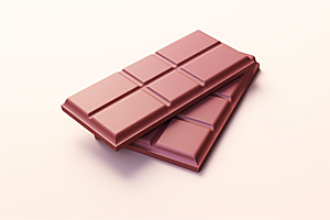 巧克力块零食甜品摄影图