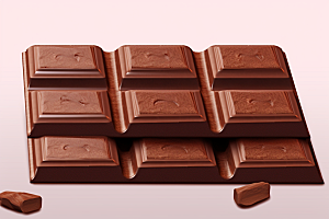 巧克力块可可美食摄影图