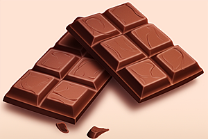 巧克力块甜品可可摄影图
