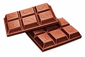 巧克力块香浓甜品摄影图
