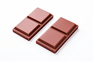 巧克力块甜品美味摄影图