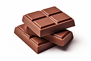巧克力块丝滑零食摄影图