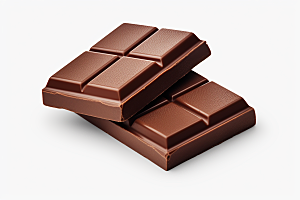 巧克力块甜品丝滑摄影图