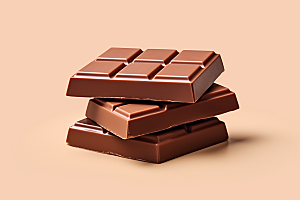 巧克力块美味甜蜜摄影图