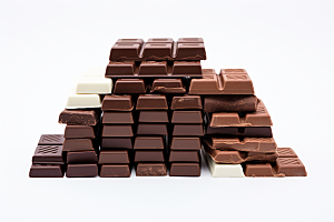 巧克力块美食丝滑摄影图