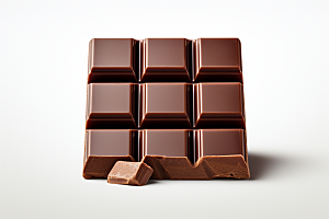 巧克力块零食可可摄影图