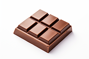 巧克力块丝滑甜品摄影图