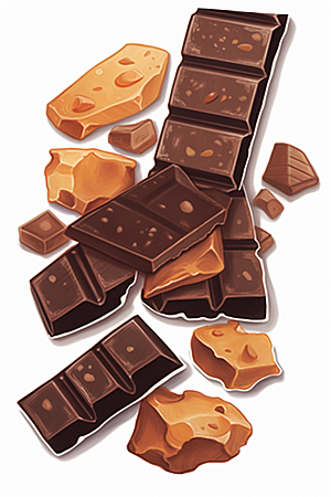 巧克力甜品美食甜蜜贴纸
