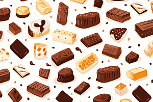 巧克力甜品文具美食贴纸